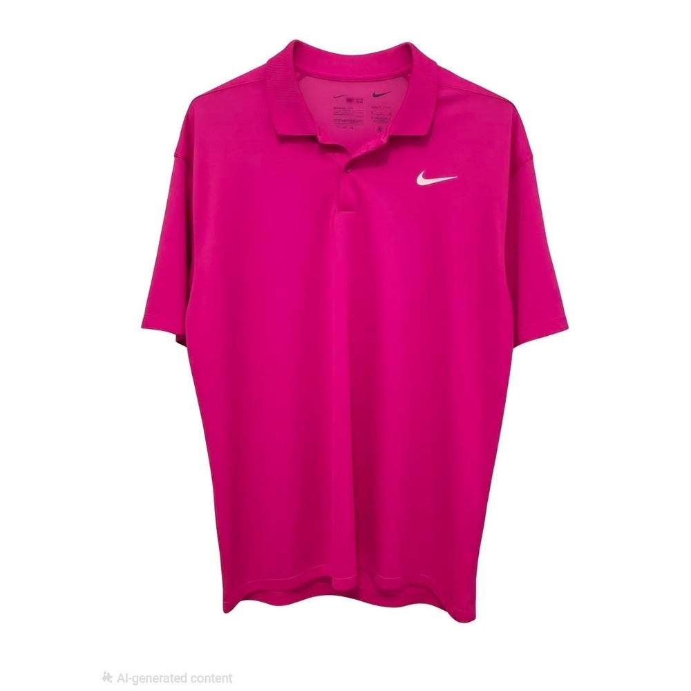 Nike Golf Dri Fit Hot Pink  Golf Polo Shirt Mens Size Xl